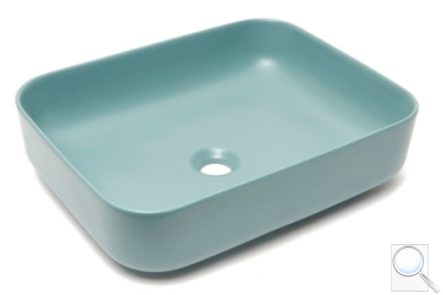 Umyvadlo na desku SAT Infinitio 50x39 cm zelená mat bez přepadu SATINF5039LGEM. obr. 1