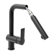 Dřezová baterie SAT B-Way s vytahovací sprškou černá mat SATBSBW185. obr. 4&nbsp;