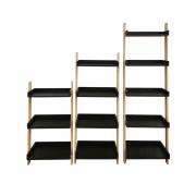Set poličky a nosníků Naturel Home černá/ořech mat 53,5x170x40 cm HOMEP5C. obr. 4 