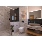 Sprchová zástěna SAT Walk-in 100x100 cm na sníženou příčku černá SATBWIS100KSPRC. (9)