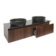 Koupelnová skříňka s žulovou deskou SAT Evolution 118x30x44,8 cm ořech mat SATEVO120NAZ. obr. 3