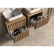 Koupelnová skříňka pod umyvadlo SAT Delano 60x46 cm dub mat DELANO60ZDDE. obr. 2 