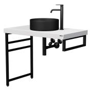 Noha pod desku Naturel Dolce 45x68x3 cm černá mat NOHAH45CM. obr. 2 