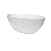 Volně stojící vana SAT Meda 167x82,3 cm litý mramor levá i pravá bílá SATME1670. obr. 2&nbsp;