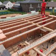 Stropní trám POT 175 až 625-902. Ukládání stropních nosníků a Stojkování vložky&nbsp;