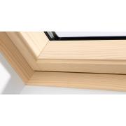 Manuální výklopně-kyvná okna (GNL/GNU). Dřevo s čirým lakem&nbsp;