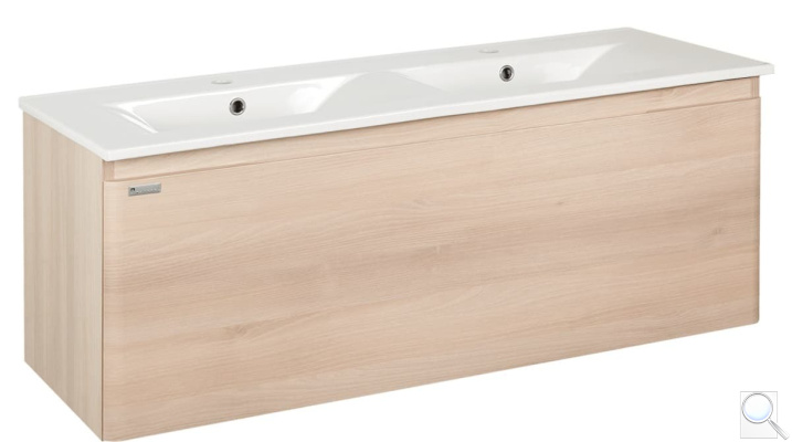 Koupelnová skříňka s dvojumyvadlem Naturel Ancona 120x46 cm akácie ANCONA2120DV. 