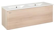 Koupelnová skříňka s dvojumyvadlem Naturel Ancona 120x46 cm akácie ANCONA2120DV