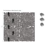 Venkovní betonová dlažba CSB - GRANITO. Velikost kamenů v ploše (pro představu)&nbsp;