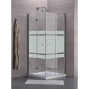 Sprchové dveře 80x195, 90x195, 100x195 cm SAT SK chrom lesklý. Dekor Stripe 