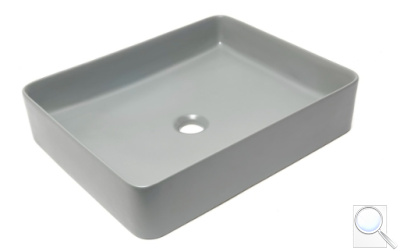 Umyvadlo na desku SAT Infinitio 50x40 cm šedá mat bez přepadu SATINF5040LGRM. obr. 1