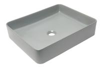 Umyvadlo na desku SAT Infinitio 50x40 cm šedá mat bez přepadu SATINF5040LGRM