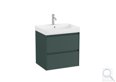 Koupelnová skříňka s umyvadlem Roca ONA 60x64,5x46 cm zelená mat ONA602ZZM. obr. 1