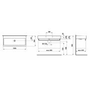 Nábytkové umyvadlo Laufen Living City 100x46 cm bez otvoru pro baterii H8184370001091. obr. 2 