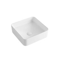 Umyvadlo na desku SAT Project bílá lesk 37x37 cm bez otvoru na baterii SATUMPRO3737S
