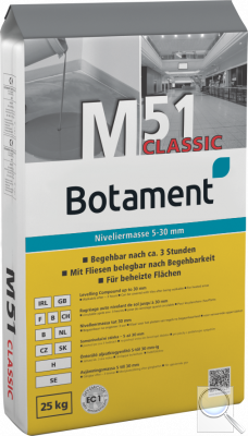 Samonivelační stěrka Botament M 51 Classic. 