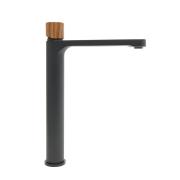 Vysoká umyvadlová baterie SAT Fusion bez výpusti páka tmavé dřevo SATBSFU285DTC. &nbsp;(3)