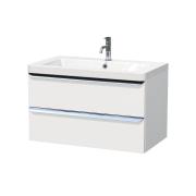 Koupelnová skříňka s umyvadlem Naturel Pavia 65x53x49 cm, 855x53x49 cm, 105x53x49 cm bílá mat chrom úchytka. 85x53x49 cm PAVIA385ZCR&nbsp;