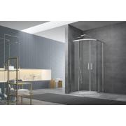 Sprchový kout čtvrtkruh 80x80x190, 90x90x190, 100x100x190 cm SAT TEX chrom lesklý. čiré sklo bez&nbsp;dekoru&nbsp;