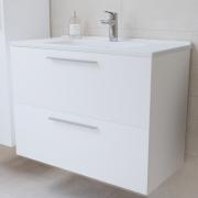 Koupelnová sestava s umyvadlem zrcadlem a osvětlením Vitra Mia 79x61x39,5 cm bílá lesk MIASET80B (obr. 6)