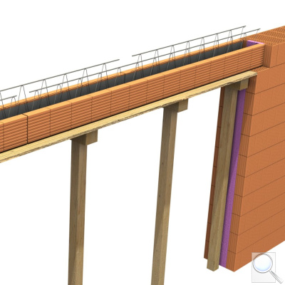 Překlad Porotherm KP XL 375-650 cm - Keramobetonové. 3D vizualizace