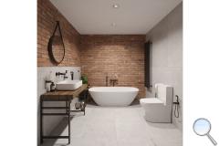 Koupelna Fineza Cement - SIKO-koupelna-v-betonu-cihly-rustikalni-s-volne-stojici-vanou-serie-cement-001