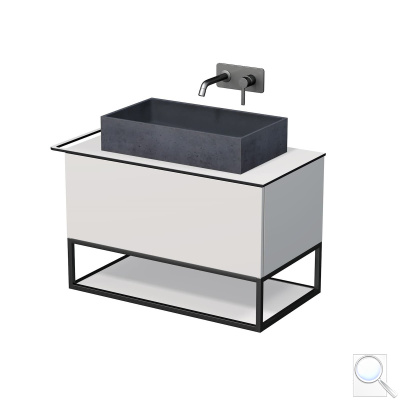 Koupelnová skříňka pod umyvadlo Naturel Oxo 90x58x50 cm bílá mat OXO901ZKDLBM. obr. 1