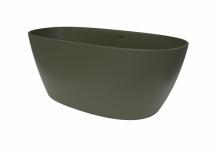 Volně stojící vana SAT Aula 160x78,7 cm litý mramor levá i pravá zelená SATAULA1600G