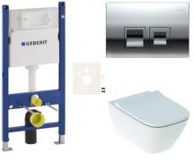 Závěsný WC set Geberit do lehkých stěn / předstěnová montáž+ WC Geberit Smyle SIKOGESSMD35