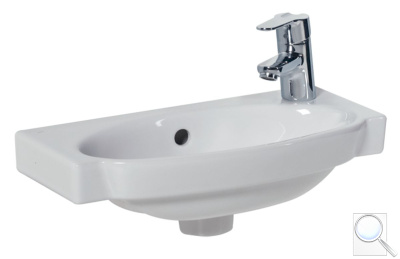Nábytkové umývátko Jika Tigo 45x23,5 cm otvor pro baterii vpravo H8152120001061. obr. 1
