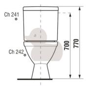 WC kombi komplet stojící Jika Lyra Plus spodní odpad H8263870002413. technický nákres 2&nbsp;