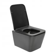 WC závěsné SAT Infinitio se sedátkem softclose, černá mat zadní odpad SATINF012SREXPBKM (obr. 2)