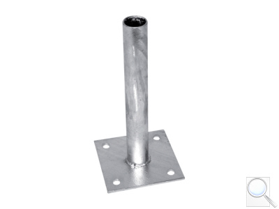 Platle k montáži sloupku na zeď pro sloupky IDEAL®, průměr 38/48 mm, Zn. 