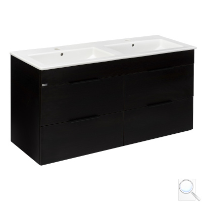 Koupelnová skříňka s dvojumyvadlem Jika Plan 120x44,1x62,2 cm dub H4536621763021. obr. 1