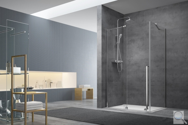 Sprchová zástěna Walk-In / Dveře SAT Walk-in Xmotion + boční zástěna. sestava v kombinaci chrom