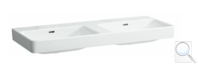 Dvojumyvadlo Laufen Pro S 130x46 cm bez otvoru pro baterii H8149680001091. obr. 1