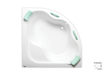 Rohová vana Laguna Samanta Plus 140x140, 150x150 cm bílá akrylát