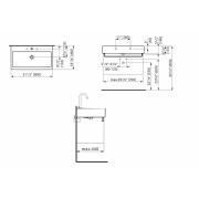 Nábytkové umyvadlo Laufen Living City 80x46 cm otvor pro baterii uprostřed H8174360001041. obr. 3 