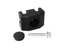 Příchytka na sloupek 60 × 40 mm pro panely PILOFOR® včetně šroubu, černá, PVC