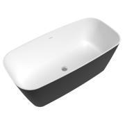 Volně stojící vana SAT 151x72 cm litý mramor levá i pravá černo/bílá SATDOR150. obr. 4&nbsp;