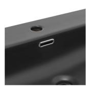 Nábytkové umyvadlo SAT Fusion 81x46 cm černá matná, otvor pro baterii uprostřed SATFUS8046BKM. obr. 4