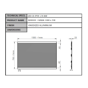 Zrcadlo s LED osvětlením Naturel 100x70 cm EMMA10070. obr. 2&nbsp;