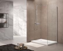 Boční zástěna ke sprchovým dveřím 80x200 cm, 90x200 cm SAT T-Linea chrom lesklý