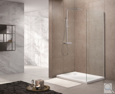 Boční zástěna ke sprchovým dveřím 80x200 cm, 90x200 cm SAT T-Linea chrom lesklý.