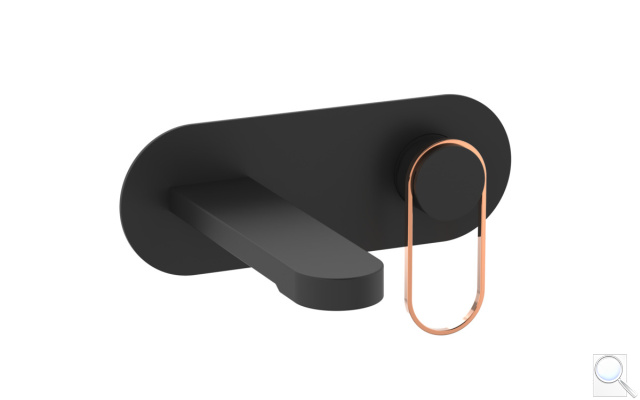 Umyvadlová baterie SAT Fusion včetně podomítkového tělesa černá/bronz mat SATBSFU101CPCBR. obr. 1