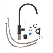 Dřezová baterie SAT Aurum s otočným ramínkem černá matná SATBAUR280C. &nbsp;(6)