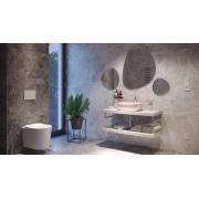 Umyvadlo na desku SAT Infinitio 45,5x32,5 cm růžová mat bez přepadu SATINF4532PM. obr. 6&nbsp;