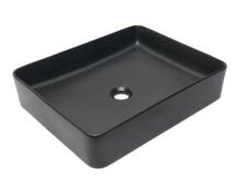 Umyvadlo na desku SAT Infinitio 50x40 cm černá mat bez přepadu SATINF5040BKM