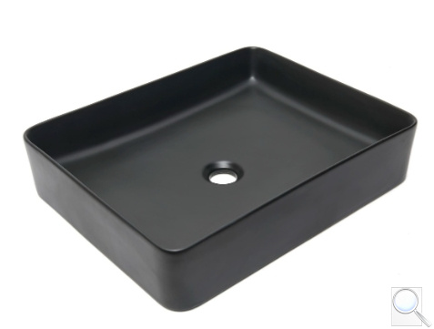 Umyvadlo na desku SAT Infinitio 50x40 cm černá mat bez přepadu SATINF5040BKM. obr. 1