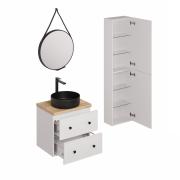 Koupelnová sestava s umyvadlem včetně umyvadlové baterie, vtoku a sifonu Naturel Forli bílá KSETFORLI7. obr. 2&nbsp;